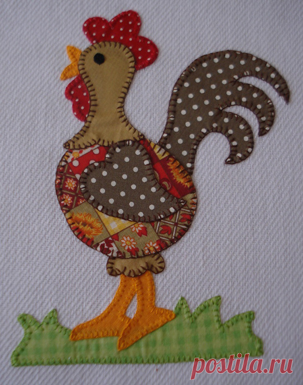 Как сделать аппликацию из ткани "курочка", "петух" своими руками, шаблоны?