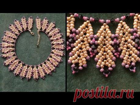 Beading4perfectionists : "Coral Reef" necklace with TOHO and Miyuki beads beading tutorial
