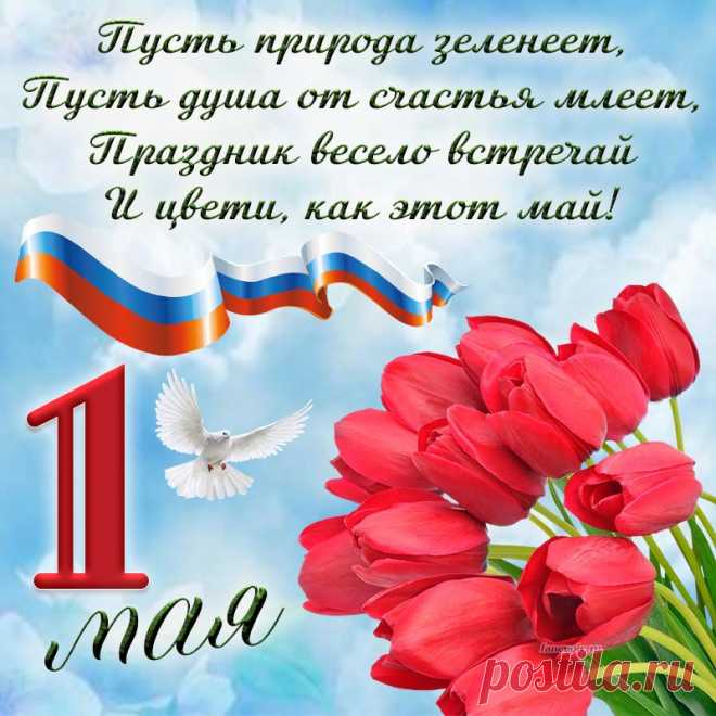 Первомай, чудесный праздник,
День весенний, яркий, радостный,
Счастья, легкости в труде,
Всего прекрасного в судьбе.