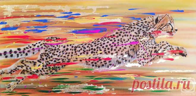 «Гепард» картина Литвинова Андрея (холст, акрил) — купить на ArtNow.ru