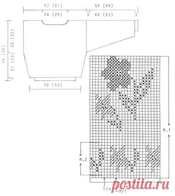 DROPS 22-8 - DROPS jumper with flower borders in “Paris”. - Free pattern by DROPS Design
