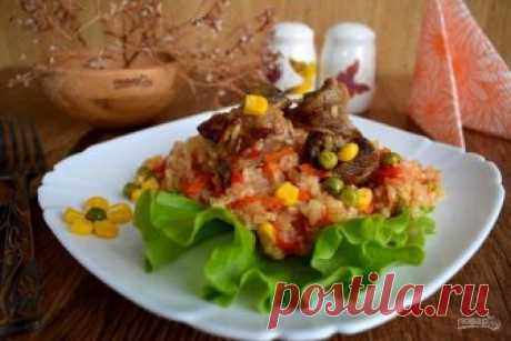 Курица с рисом и овощами по-каталонски

В этом блюде все гармонично и вкусно. Рис пропитывается всеми ароматами чеснока, болгарского перца и оливкового масла. Яркие овощи прекрасно дополняют сытость тушеного мяса. Обязательно попробуйте это замечательное горячее блюдо. Приятных вам хлопот на кухне!

Ингредиенты:

Куриное мясо: 500-600 Грамм (бедра, филе или грудка),
Рис: 1 Стакан,
Лук: 2 Штуки,
Морковь: 1 Штука,
Перец болгарский: 1 Штука,
Помидор: 1 Штука,
Кукуруза: 100 Гр...