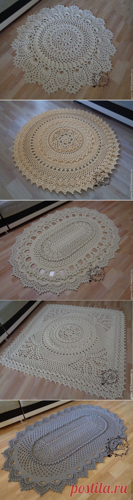 Ковер, вязаный крючком, шнур для ковра, МНОГО фото готовых изделий