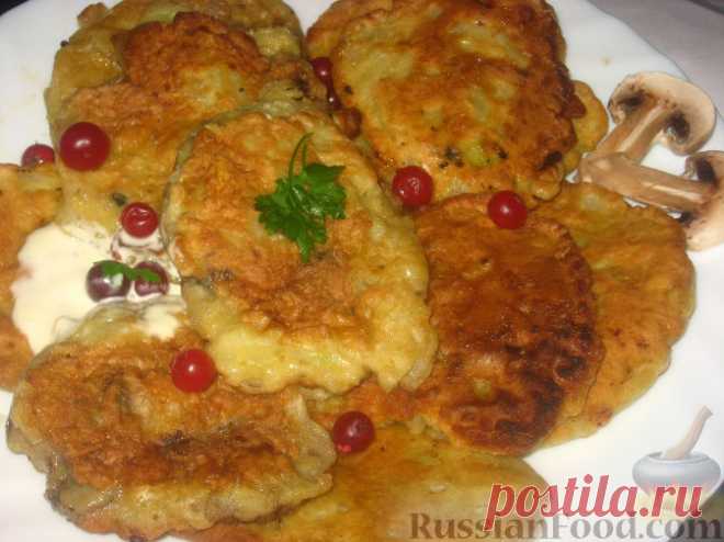Рецепт: Котлеты из капусты с грибами на RussianFood.com