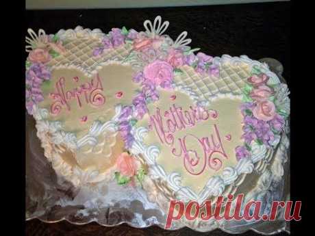 Double Heart Cake How to Decorate -Mothers Day- Anniversary- Birthday- Tutorial
