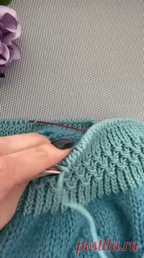 Закрытие петель резинки иглой