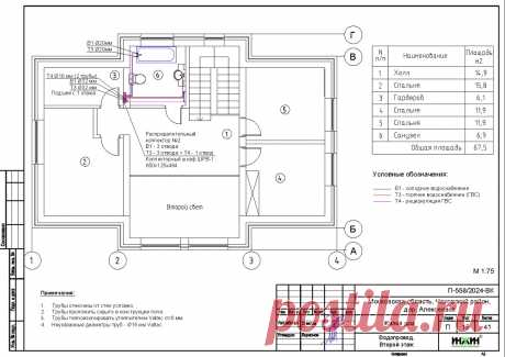 Проект отопления частного дома, пример 2206