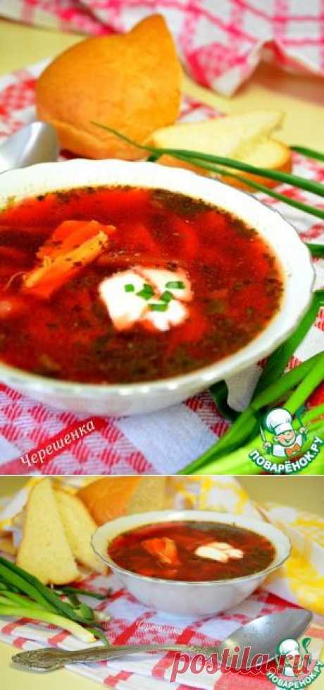 Куриный суп со свеклой и щавелем - кулинарный рецепт