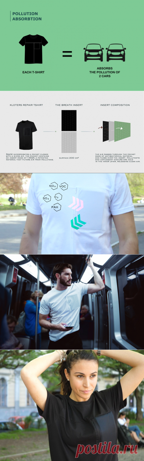 Футболка, которая очищает воздух - Экологический дайджест FacePla.net
