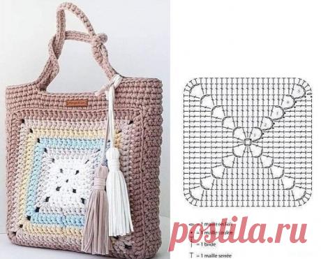 Сумка из бабушкиного квадрата
Для наших рукодельниц!