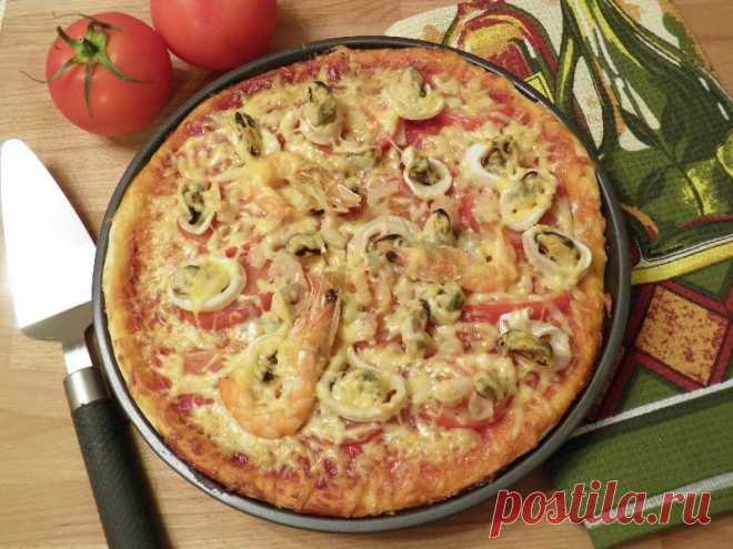 Пицца с морепродуктами в духовке рецепт с фото пошагово - 1000.menu
