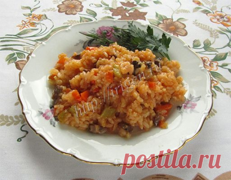 Рис с овощами и грибами в мультиварке