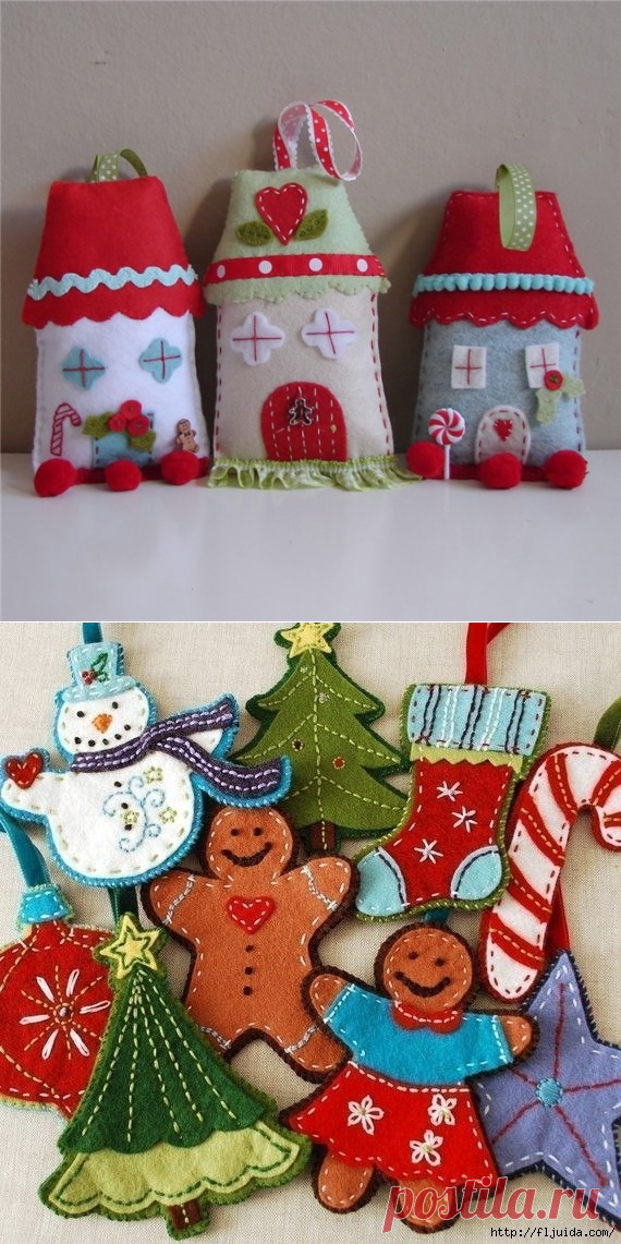 новогодние игрушки из фетра - Самое интересное в блогах