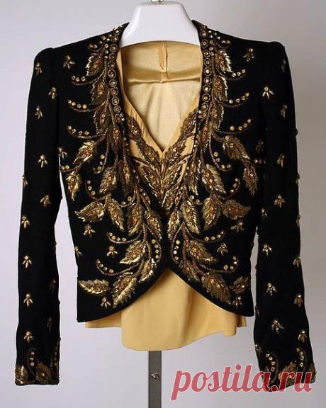 Вечерний ансамбль из жакета, блузы, клаот Elsa Schiaparelli, 1939. / Путь моды