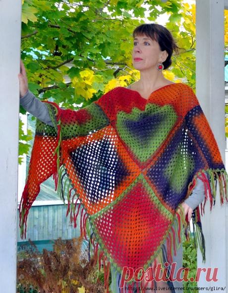 Шаль "Осенний карнавал".