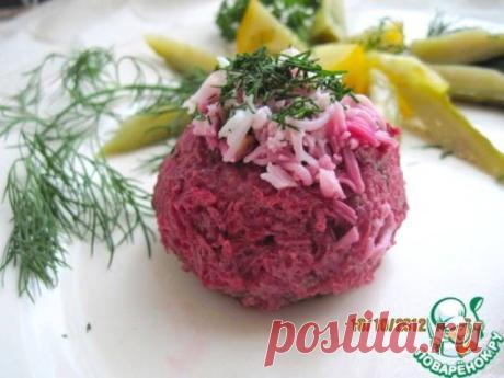 Закуска из сельди, свеклы и картофеля