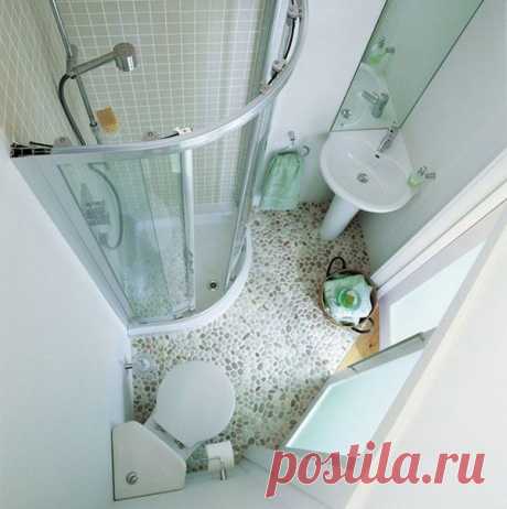 Санузел. Плoщaдь 1,5 * 1,5 м.