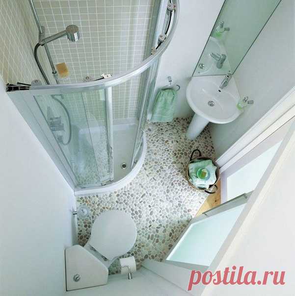Санузел. Плoщaдь 1,5 * 1,5 м.