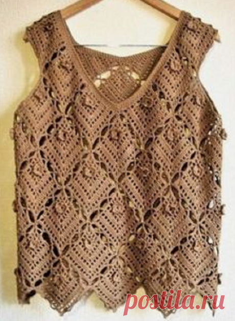 Летние ажурные безрукавки, без схем, для вдохновения | Рукоделие с Татьяной Н | Дзен