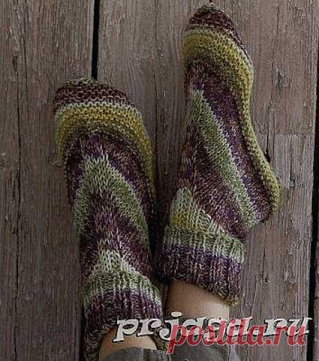 Простые носки спицами для новичков