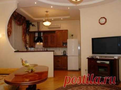 Кухня-гостиная в однокомнатной квартире - варианты оформления
#кухня_гостина #однокомнатная_квартира #дизайн_интерьера