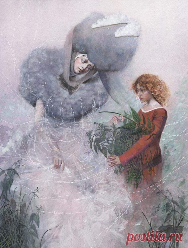 Иллюстрация Андерсен Дикие лебеди  автор N.illarionova