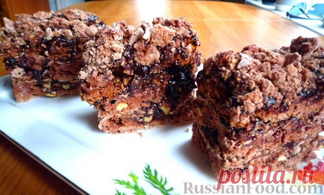 Рецепт: Шоколадные птифуры безе с орехами на RussianFood.com