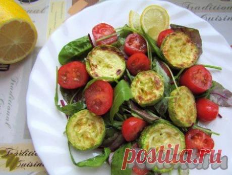 Салат из шпината, мангольда, помидоров черри и цукини (рецепт с фото) | RUtxt.ru