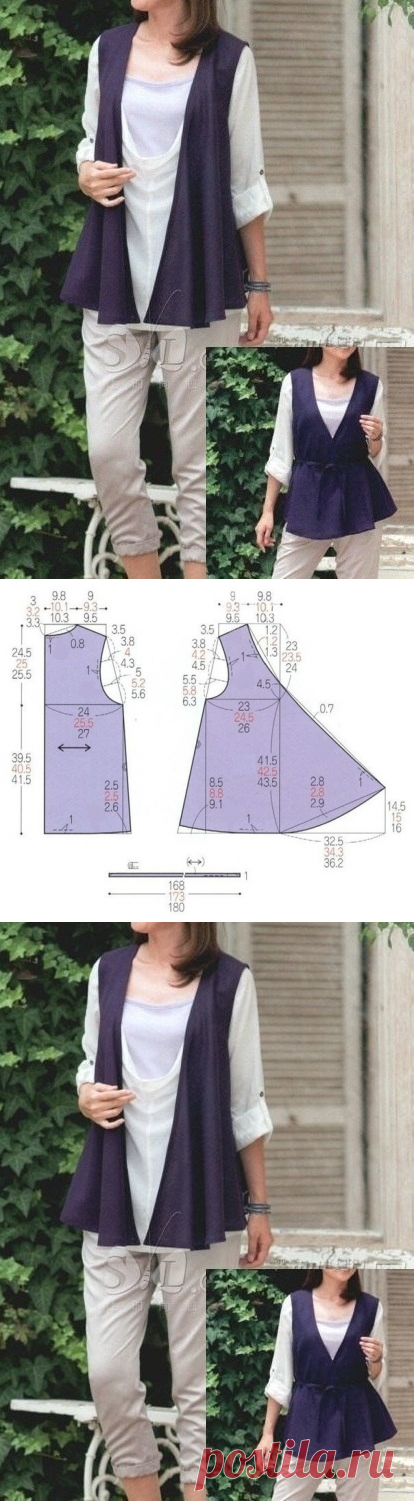 Выкройка модного жилета — Сделай сам, идеи для творчества - DIY Ideas