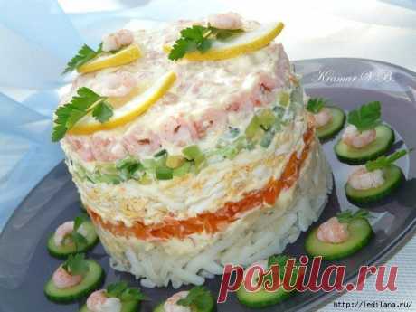САЛАТ С КРЕВЕТКАМИ - ВКУСНО И КРАСИВО | Ваши любимые рецепты