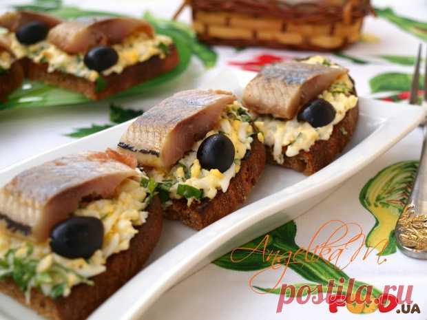 Гренки с селёдкой - Кулинарные рецепты на Food.ua