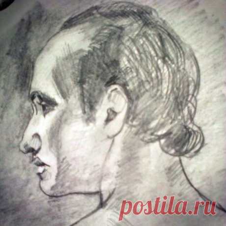 Голова мужчины. Карандаш.