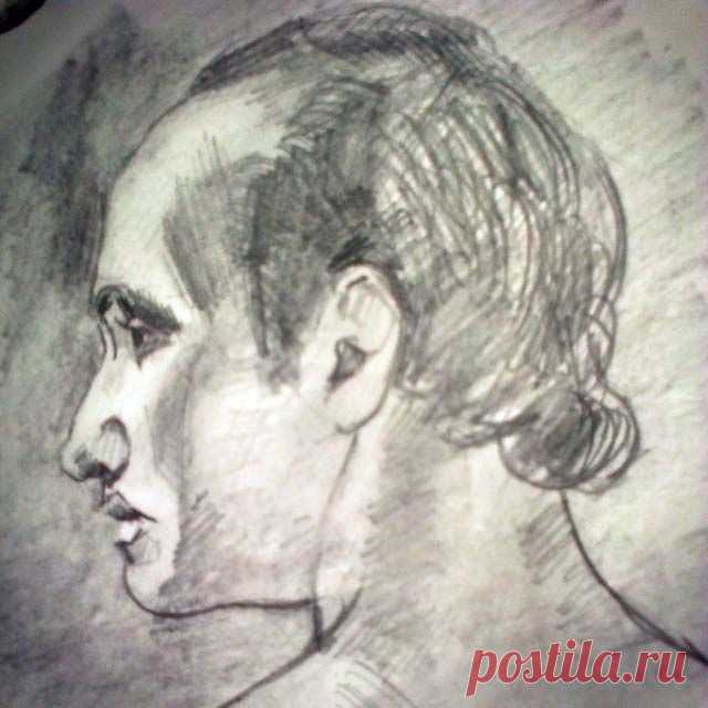 Голова мужчины. Карандаш.