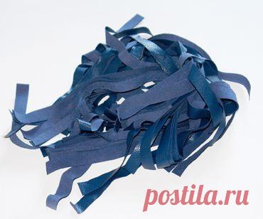 Колье из синей кожи - колье кожаное, колье своими руками, модные аксессуары