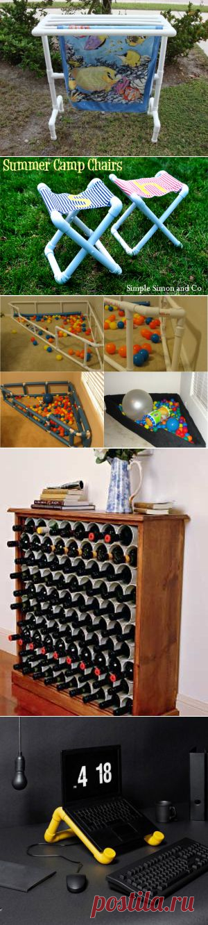 Что можно сделать из труб ПВХ — от мебели до украшений