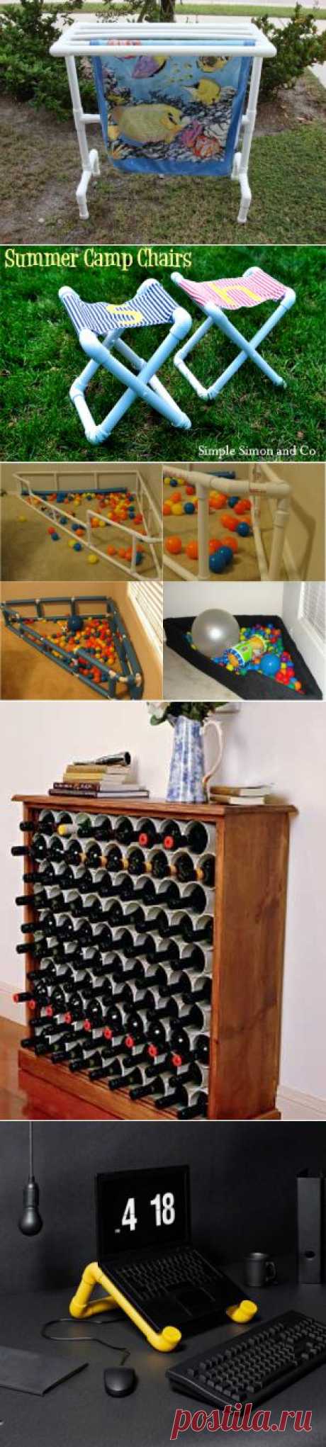 Что можно сделать из труб ПВХ — от мебели до украшений