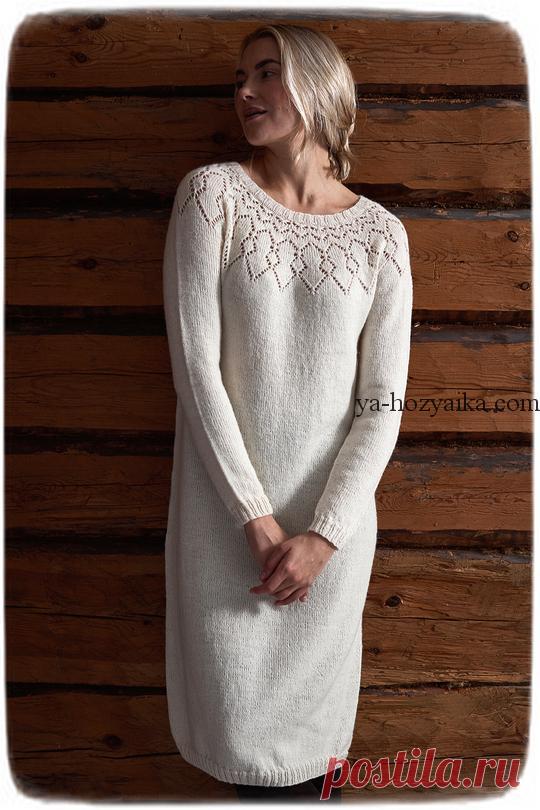 Платье спицами дизайнерская модель со схемами. Нарядное женское платье с красивой кокеткой Платье спицами от Lea Petäjä. Нарядное женское платье с красивой кокеткой. Схема кокетки для платья