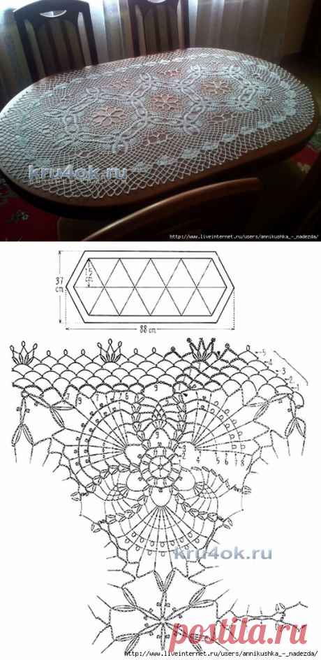 Овальная салфетка