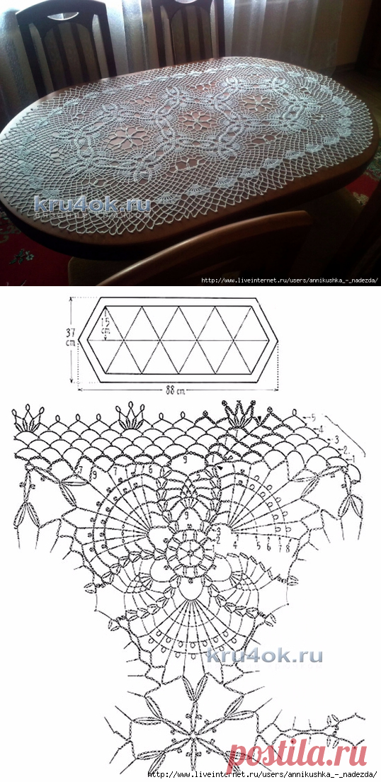 Овальная салфетка