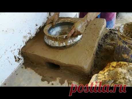 (2) Making of Earthen Oven with Chimney/ Smokeless Chulha, India - YouTube
