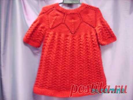 Вязание платье для девочки «Спелая вишня» на 6-12 месяцев | Интересно дома