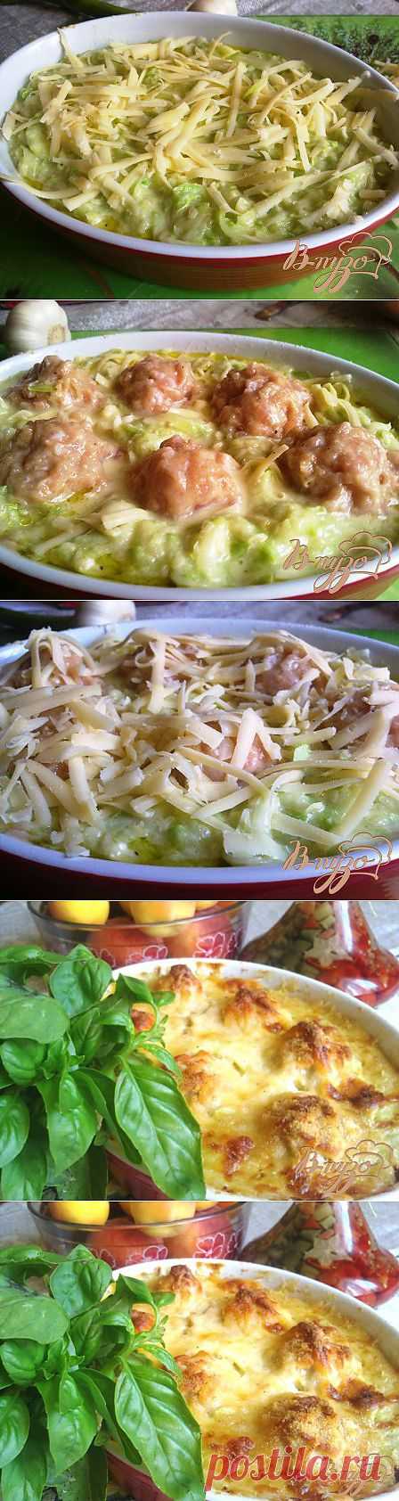 Суфле из кабачка с куриными фрикадельками - рецепт подкупит любого....
