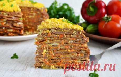 Рецепты торта из печени с морковью и луком, секреты выбора