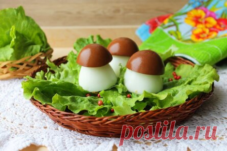 Яйца фаршированные «Боровички» — оригинальная закуска на праздник