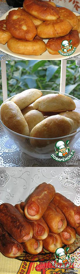 Пирожки на заварном дрожжевом тесте - кулинарный рецепт