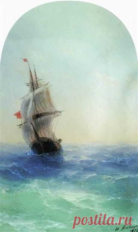 Stormy sea - Ivan Aivazovsky - Completion Date: 1872  |  Pinterest • Всемирный каталог идей