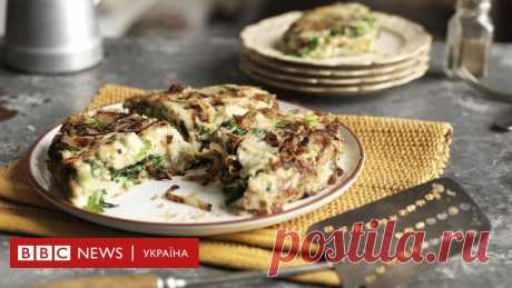 Рецепт ірландської запіканки з картоплею і капустою - BBC News Україна Це нове прочитання традиційної ірландської страви, яку називають колканнон. Ржано-пшенично-овсяная каша, яйца, лук, яблоко, картофель, капуста, оливковое масло и лимонный сок, все просто.