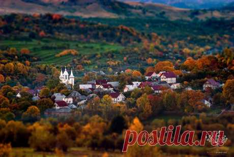 Тихие пейзажи трансильванской области Марамуреш, Румыния.