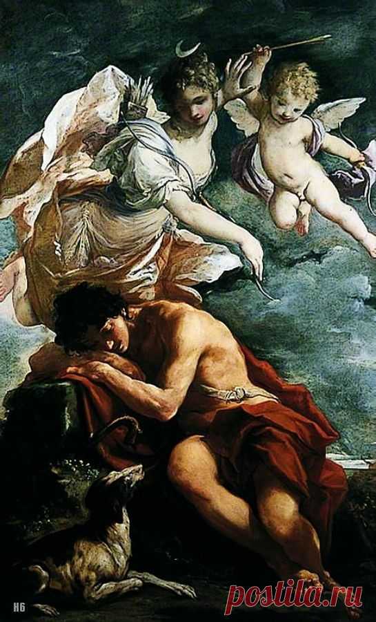 Antonio Burrini - Selene and Endymion.
