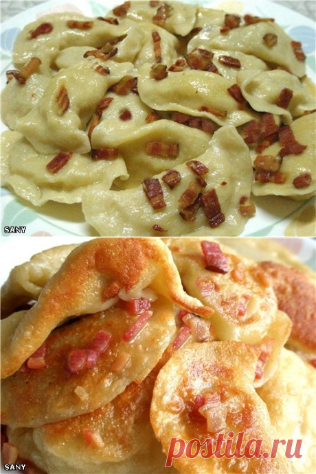 Вареники с картошкой и шкварками (отличный рецепт теста)